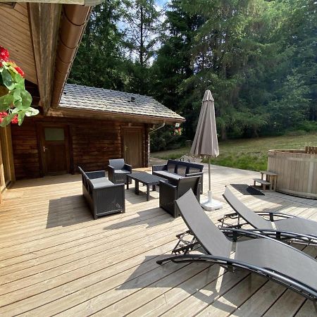 Le Fishing Lodge Chalet En Bois Avec Bain Nordique La Bresse Exterior foto
