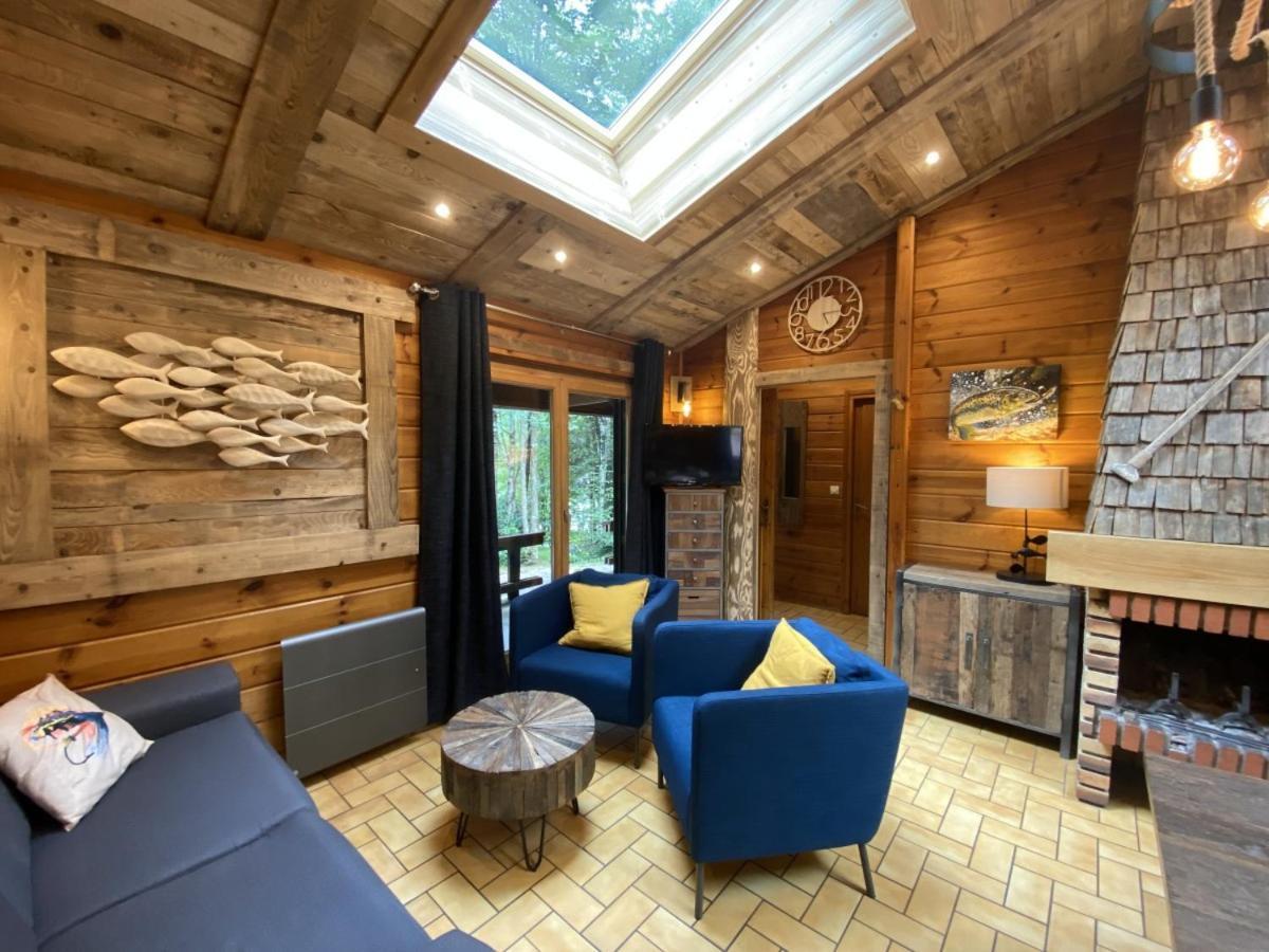 Le Fishing Lodge Chalet En Bois Avec Bain Nordique La Bresse Exterior foto