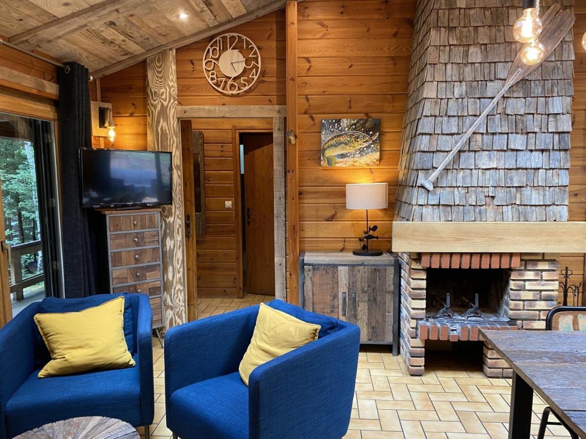 Le Fishing Lodge Chalet En Bois Avec Bain Nordique La Bresse Exterior foto